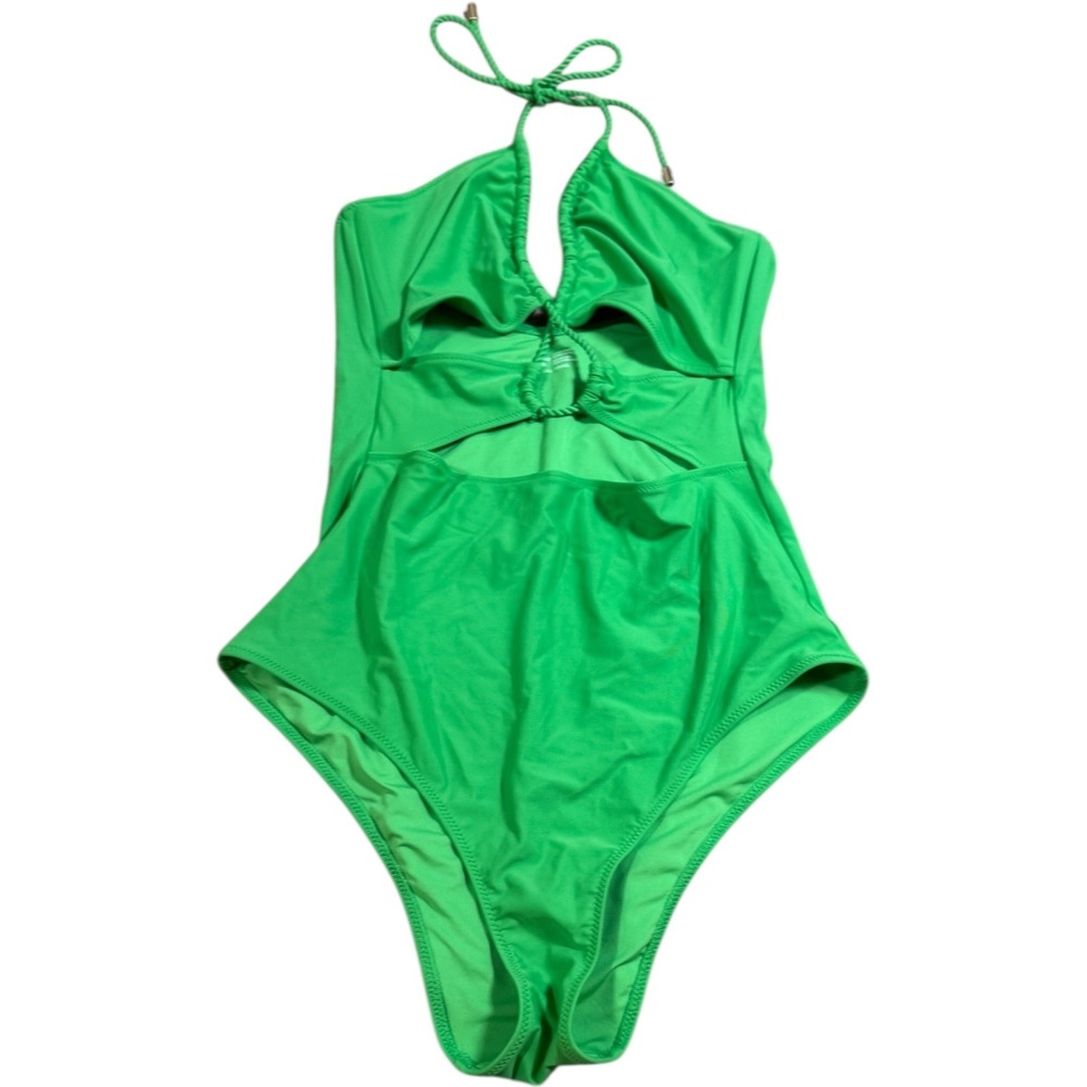 Aerie Green‎ Cheeky Cutout One Piece Swimsuit Halter Swim Suit